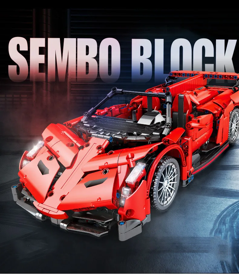 

Simulation model car building blocks toy intelligent DIY Racing Car Building Blocks toys for children block military vehicles
