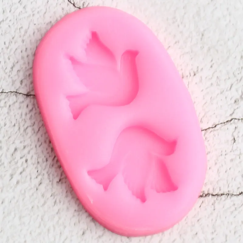 3D Doves Birds силиконовые формы голубь помадка для кекса форма DIY Свадебные инструменты для украшения торта конфеты глины шоколадные формы