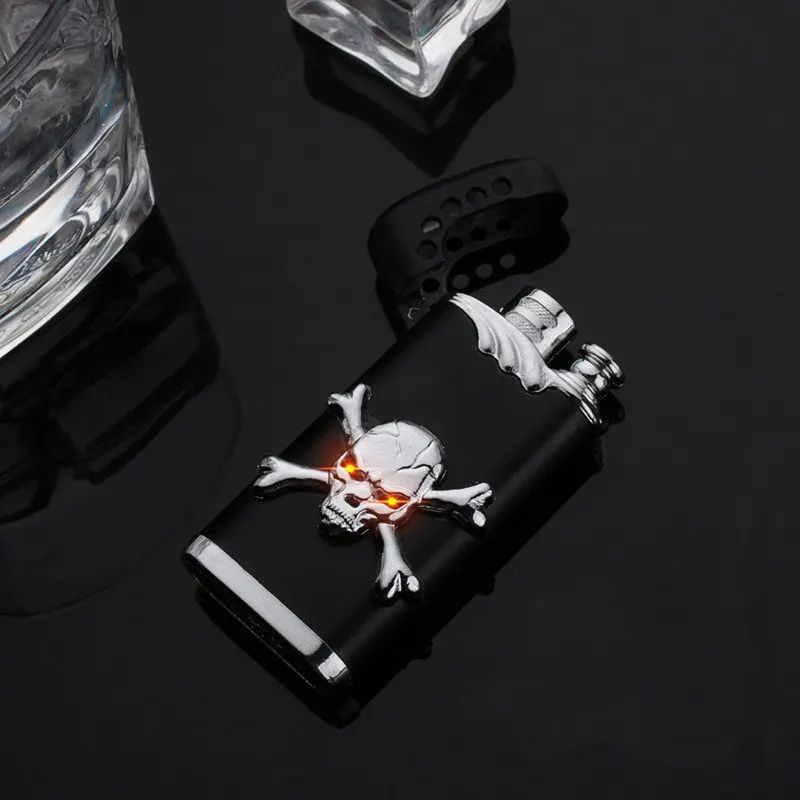 Плоская тонкая индивидуальная креативная Мужская металлическая ветрозащитная