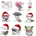 Термоклейкие Переводные нашивки для одежды термо-Стикеры для одежды Diy Рождественская аппликация Животные ПВХ нашивки полосы для глажки