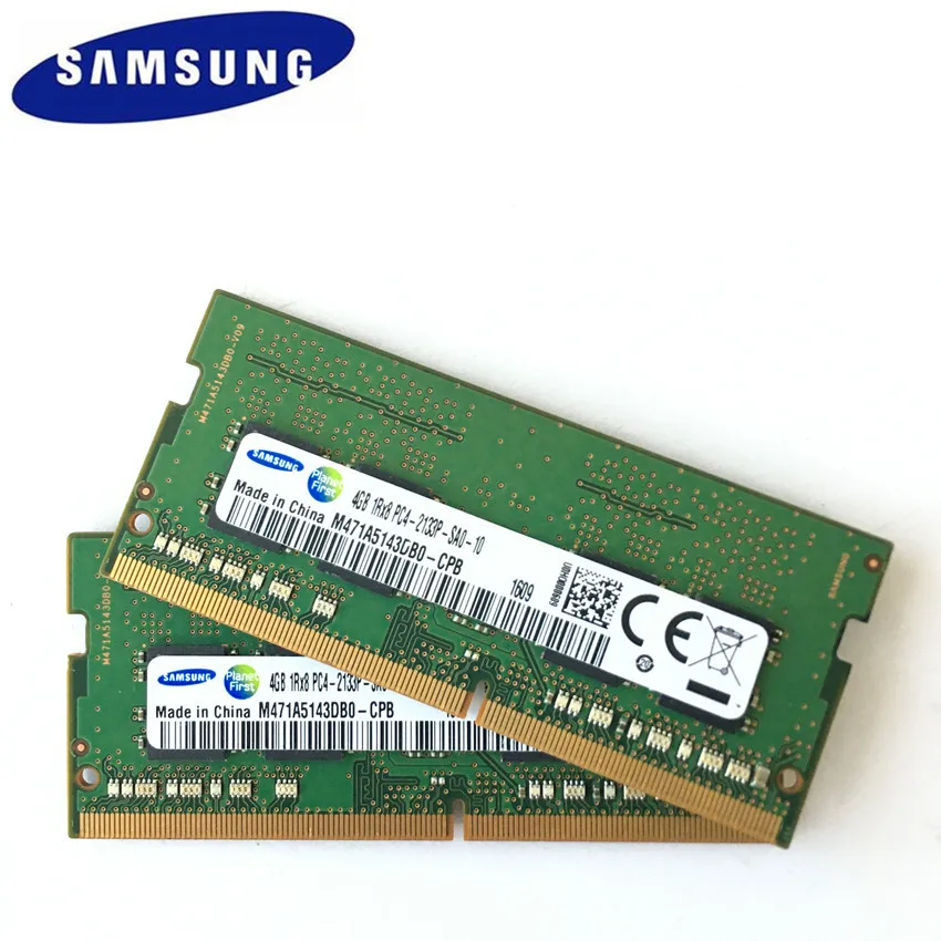 Samsung ноутбук DDR4 8 Гб (2pcsX4GB) PC4 2133P DIMM память ноутбука 4G 2133 МГц RAM|Оперативная память| |