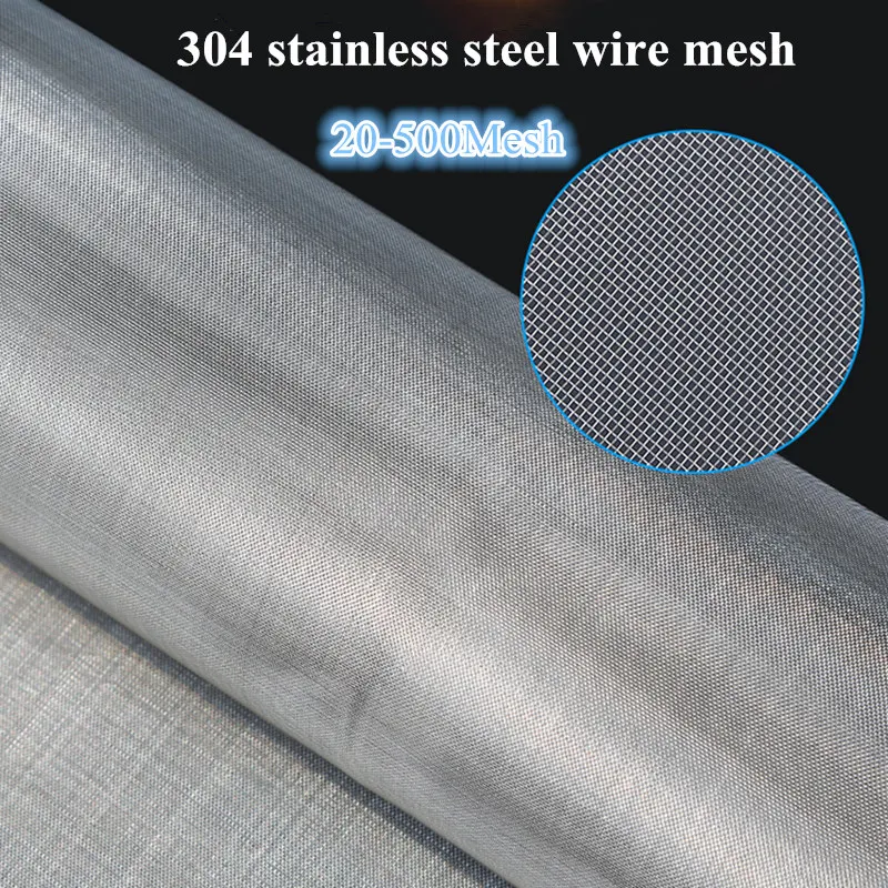 

1000x50cm 304 Stainless Steel Mesh Filter Net Metal Front Repair Fix Mesh Filtration Woven Wire Screening Sheet Screening filter