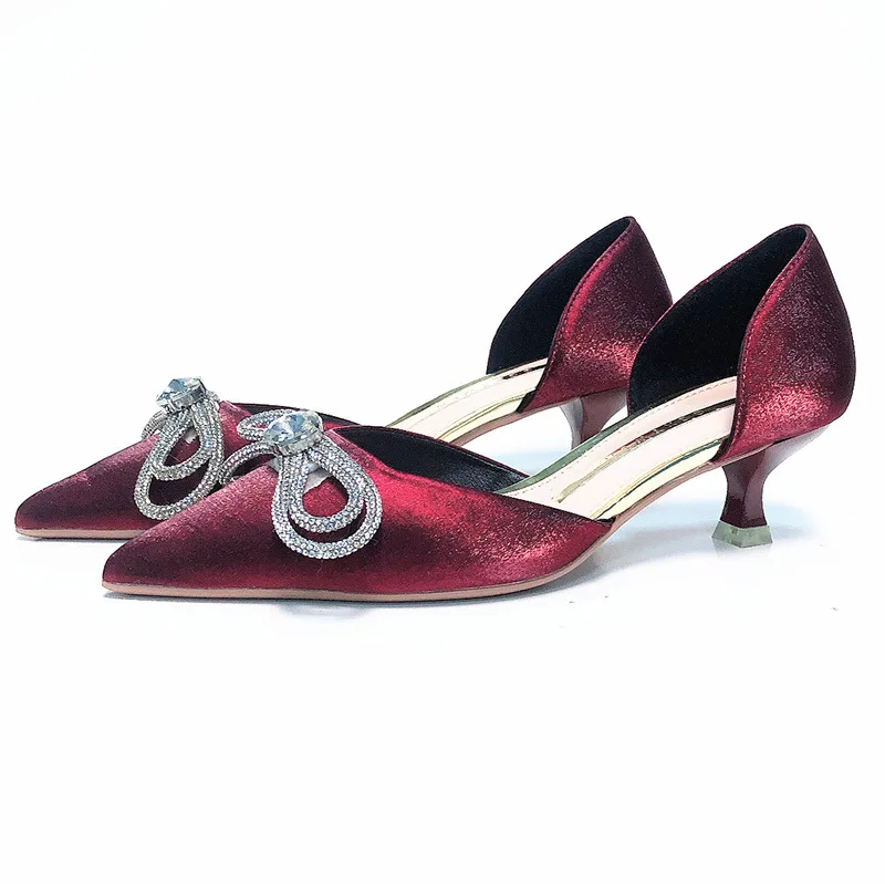 

Summer Women's Shoes Branded Pumps High Heels Pointed Toe Slip On Lace-Up Shallow Mouth Sandals Ladies 2021 Fashion Spikes Fine