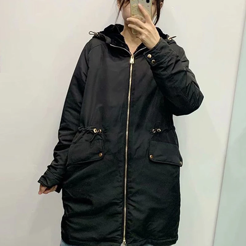 Зимняя кашемировая Толстая Двусторонняя одежда 2020 длинное пальто женская