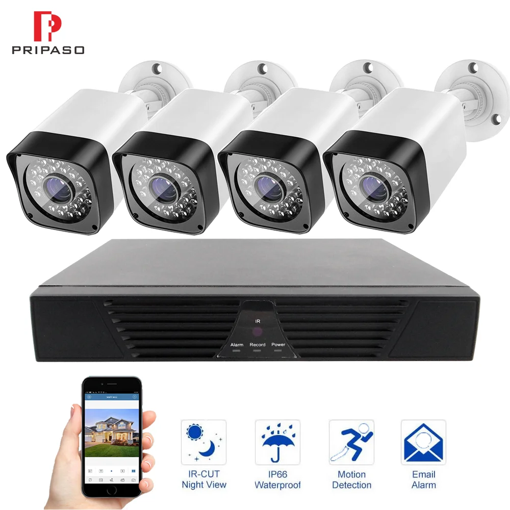 8CH комплект видеонаблюдения 720P CCTV система 1.0MP ИК ночного видения Крытый Открытый AHD камера водонепроницаемая наружная аналоговая камера