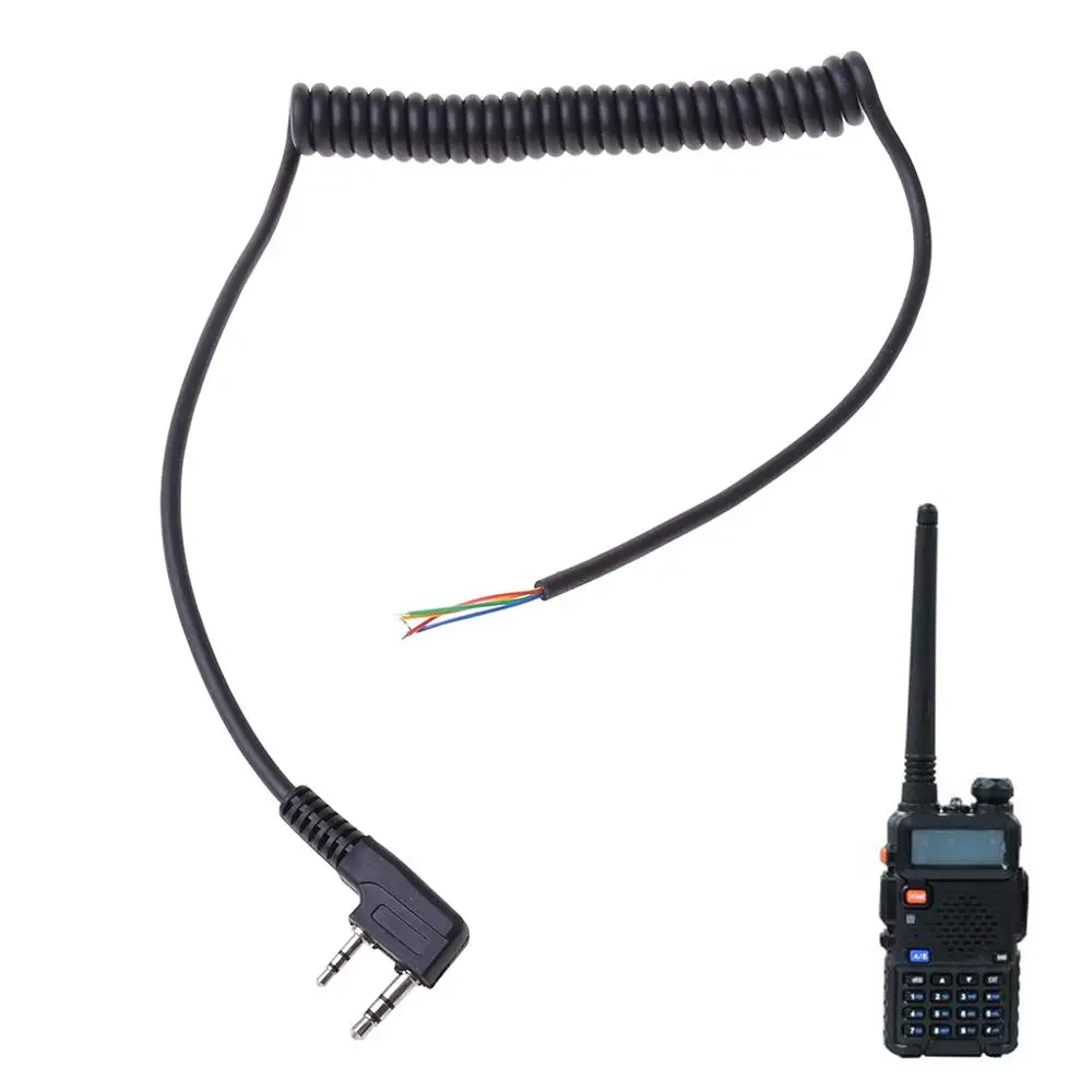 

Новый 2-контактный 4-проводной кабель для динамика, микрофона для рации Baofeng UV5R/Kenwood TK370/Linton YTY для North Peak