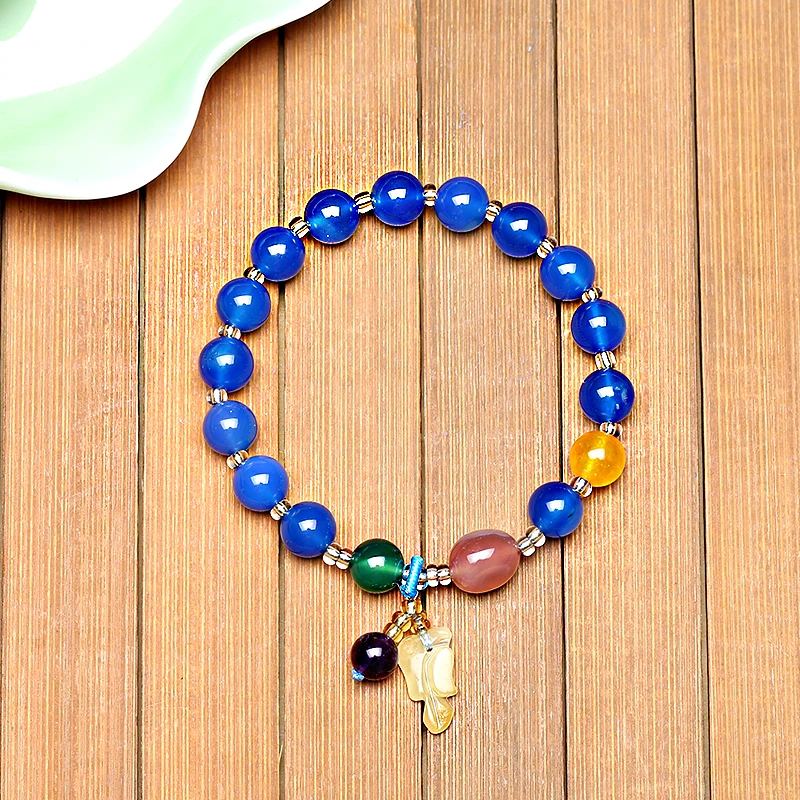 Jinzeyi Горячая Распродажа натуральный браслет из синего камня очаровательный