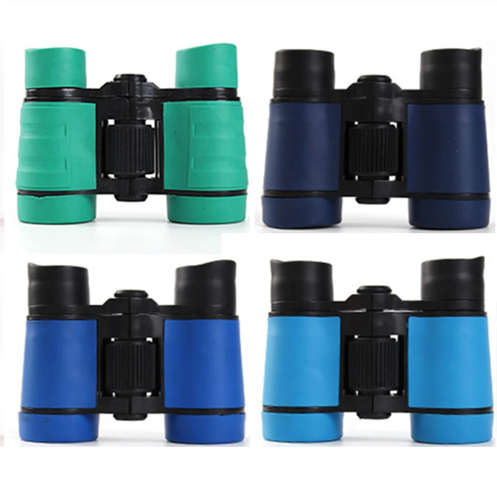 Резиновая 4x30 Пластиковый Детский бинокль карманное телескоп подвижных игр на