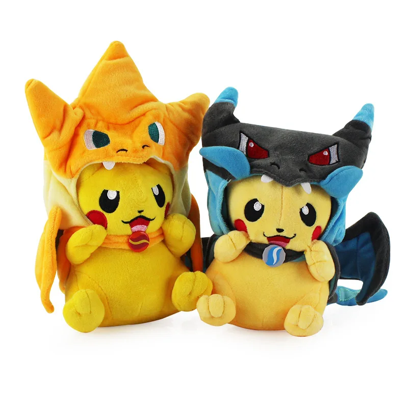 4 шт./лот TAKARA TOMY Покемон Пикачу Косплей Charizard плюшевые игрушки кукла мягкие