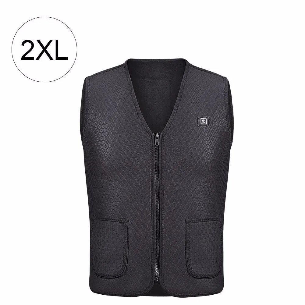 XXL Обогреватель охотничий жилет с подогревом куртка с подогревом зимняя одежда Мужская Тепловая уличная жилетка без рукавов для пешего туризма скалолазания рыбалки - Цвет: XXL