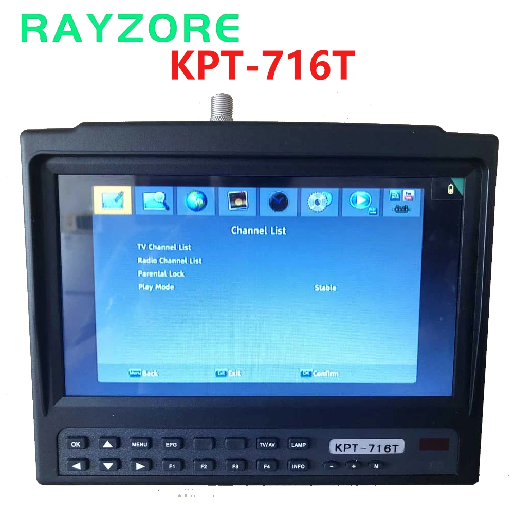 KPT 716T DVB T2/C Satfinder Full HD цифровой спутниковый ТВ приемник Finder 7 &quotIPS Портативная T2 &amp