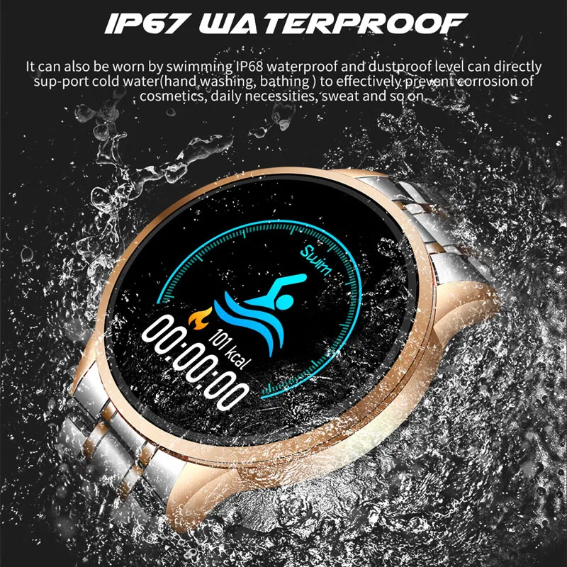 lige new steel smart watch men waterproof sport for iphone heart rate blood pressure call information smartwatch fitness tracker free global shipping