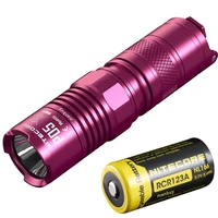 nitecore p05 aluminium alloy tactical defense camping waterproof mini edc flashlight 650mah nl166 rcr123a rechargeable battery