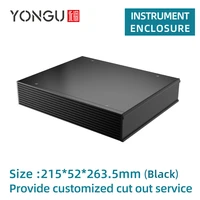 project electric box instrument case black enclosure pcb services box anodized aluminum digital communication box g07 21552mm