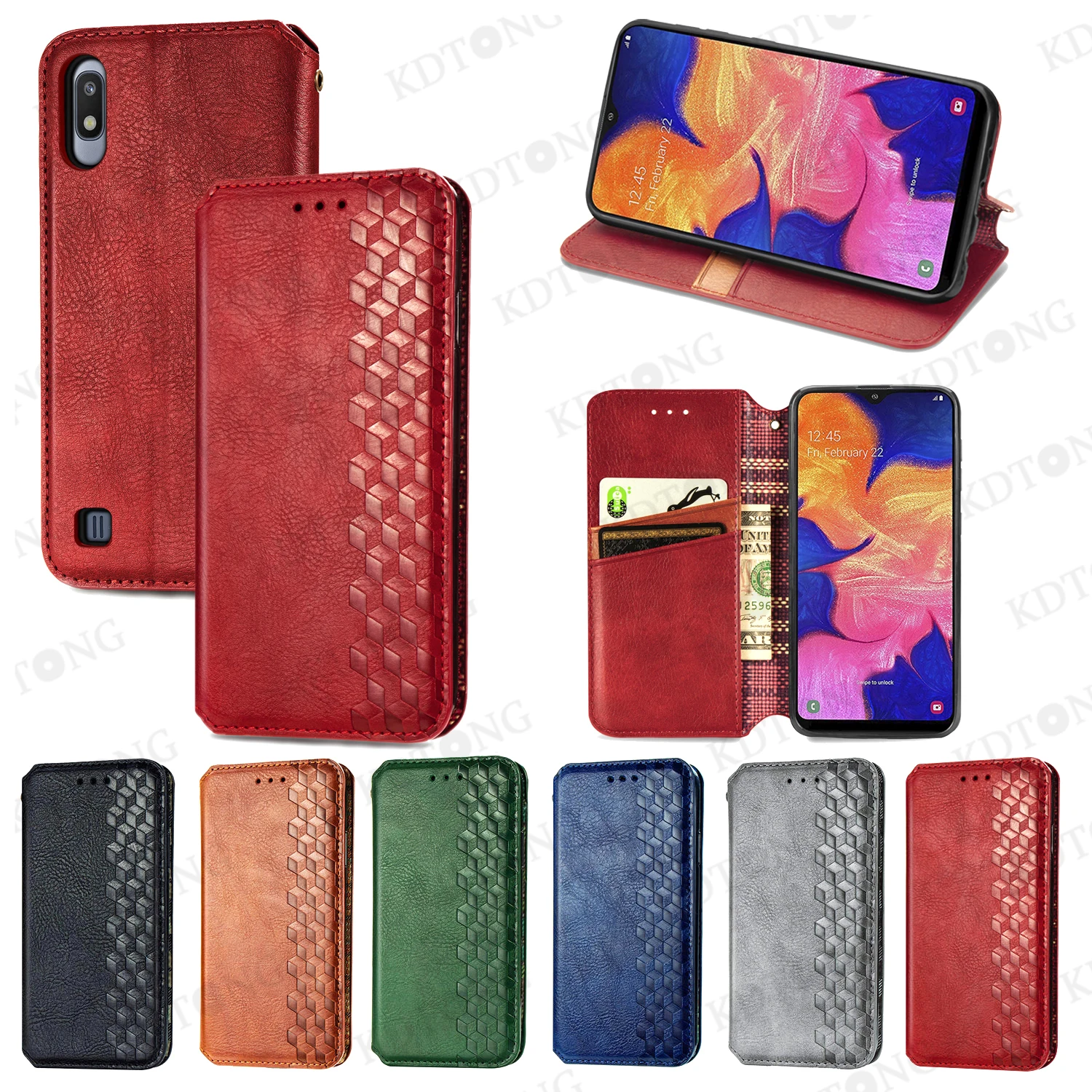 

Luxury Flip Leather Woven Pattern Case For Samsung Galaxy M51 M31 M21 M10 M01 M02 S F41 F62 Simple Fashion Phone Cases