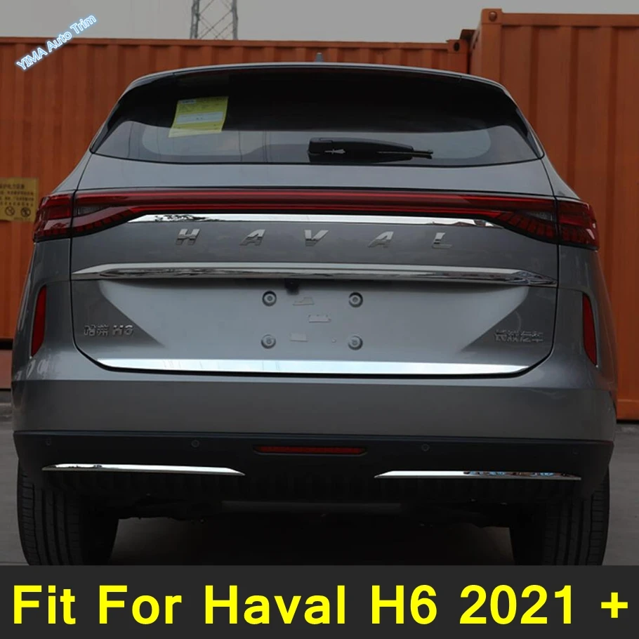 Rear Trunk Lid Tailgate Door Handle Cover Trim Tail Gate Bumper Molding Garnish Styling For Haval H6 2021 2022 Exterior Parts