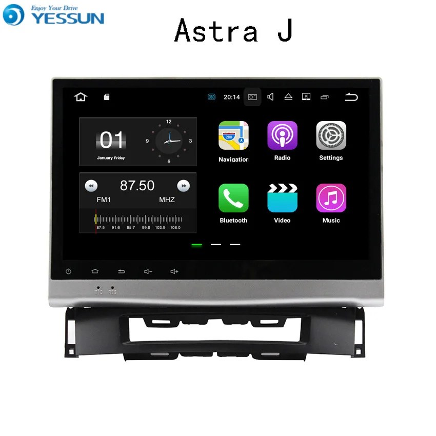 Автомобильный навигатор YESSUN GPS для Opel Astra J 2011 ~ 2014 Android аудио видео HD сенсорный