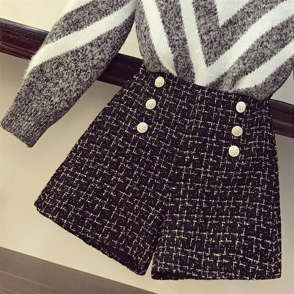 Высококачественные женские осенние комплекты контрастный цвет плотный теплый