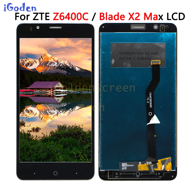 Для ZTE Z6400C лезвие X2 Max ЖК дисплей Дисплей кодирующий преобразователь сенсорного