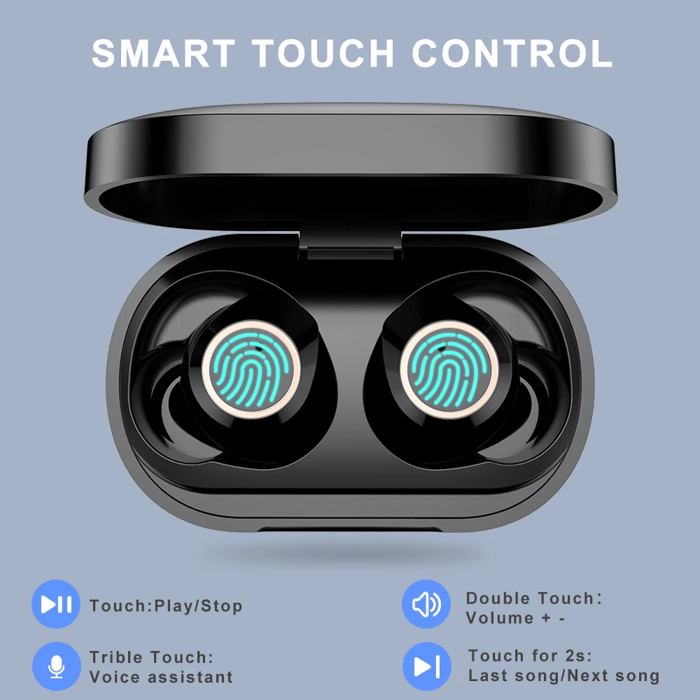 Simvict W6 TWS Wireless Bluetooth Earphone Stereo Earbuds Touch Control Headphones With Mic Noise Isolation | Электроника