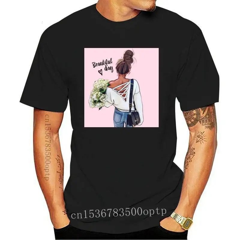 

Женская футболка на высоком каблуке, с коротким рукавом и цветочным принтом