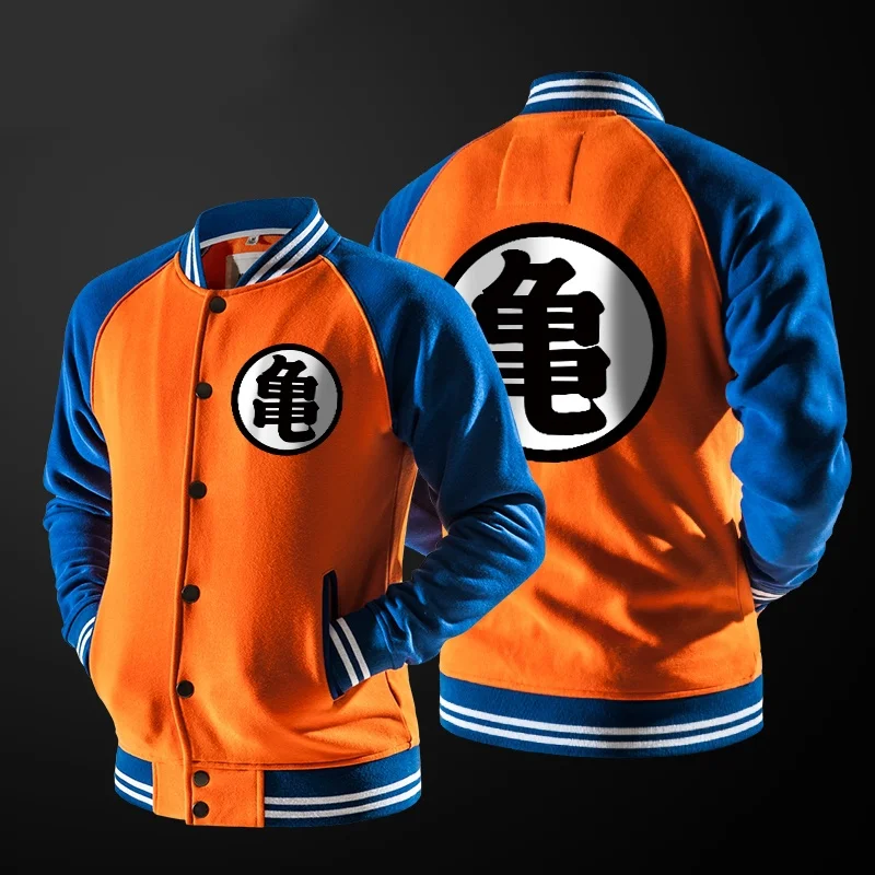 

Hot Anime Turtle Jacket For Men Casual Spring Autumn Sweatshirt Cotton Slim Fit Coat Jacket Brand Varsity Baseball Jackets Tops