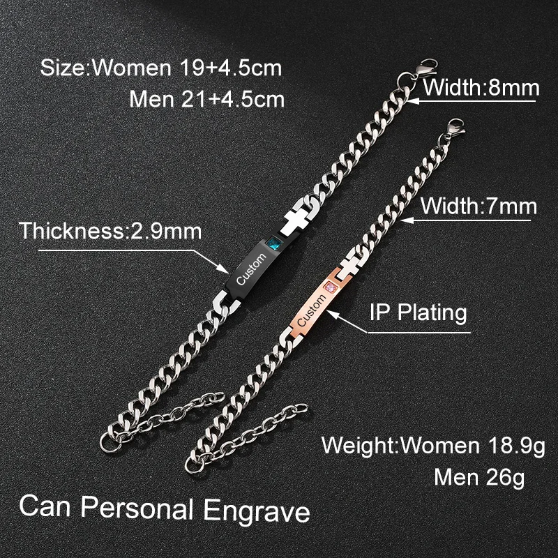 ELSEMODE индивидуальная гравировка влюбленных циркониевые амулеты индивидуальное