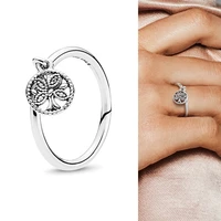 925 sterling silver pan ring simple tree of life ring for women wedding party gift fashion jewelry