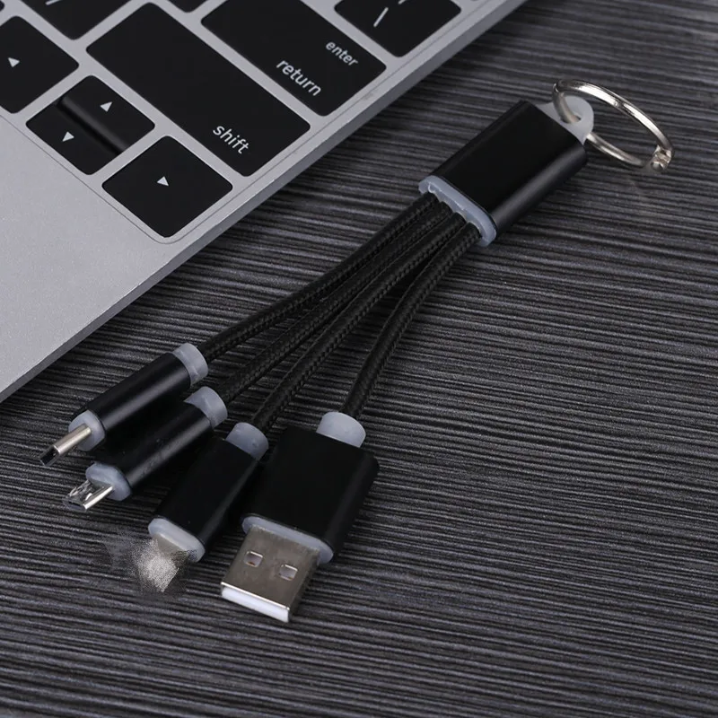4 в 1 брелок Портативный Micro usb type C мульти зарядное устройство кабель для huawei p20 lite honor 9 lite 9i 8 8x7c 7x 7a note 10 8 cabel