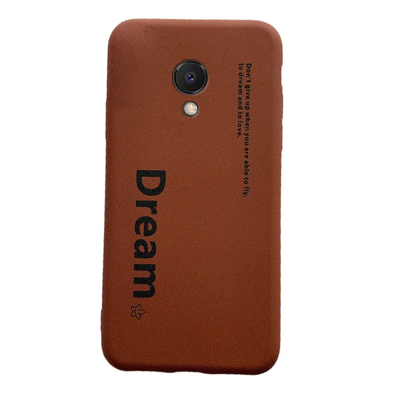 Матовый чехол grit с надписью для Meizu 16 16x16th plus m6s mx mx6 mx5 e3 e2 m3e m6 m5 m3 note m5s коричневый в