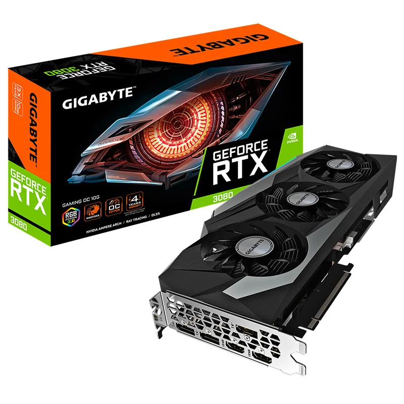 

New GIGABYTE NVIDIA GeForce RTX 3080 10GB GDDR6 Graphics Cards RTX3080