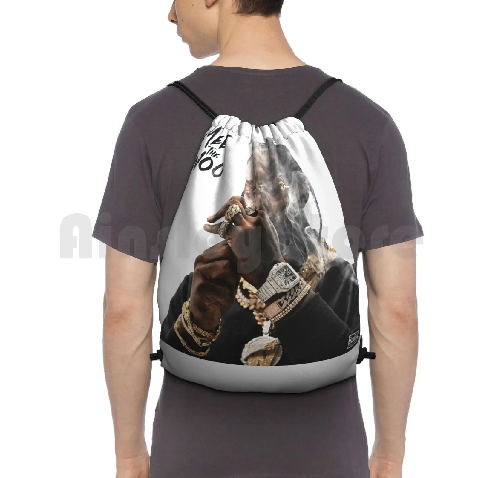 Рюкзак Pop Smoke Meet The Woo сумка на шнурке для верховой езды альпинизма тренажерного