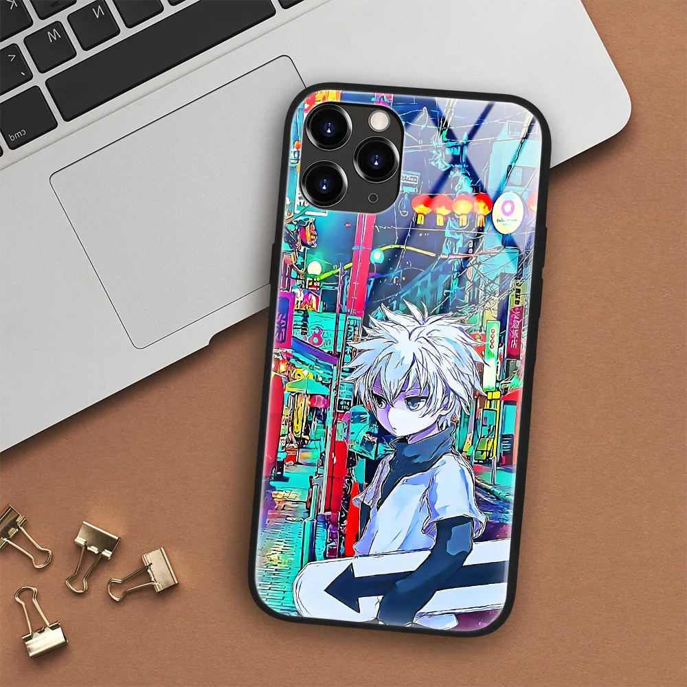 Чехлы из закаленного стекла для телефонов с рисунком аниме HUNTER x Для iPhone SE 6 6s 7 8 plus