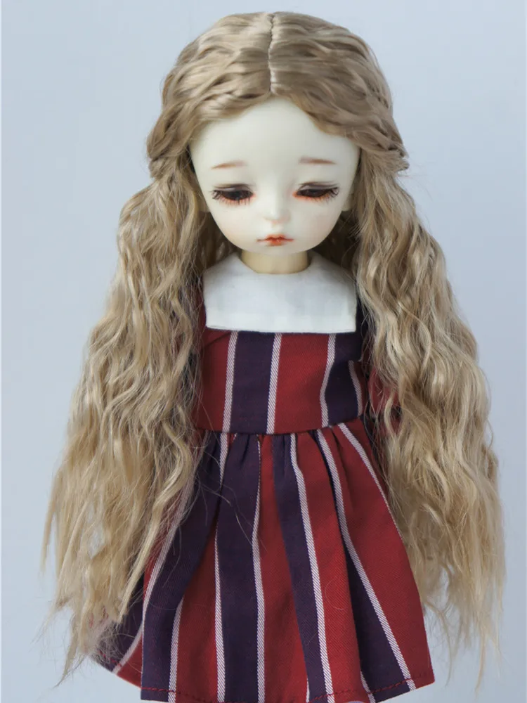 

JD119 6-7 дюймов 16-18 см 1/6 длинные волнистые синтетические мохеровые волосы BJD парики YOSD аксессуары для кукол