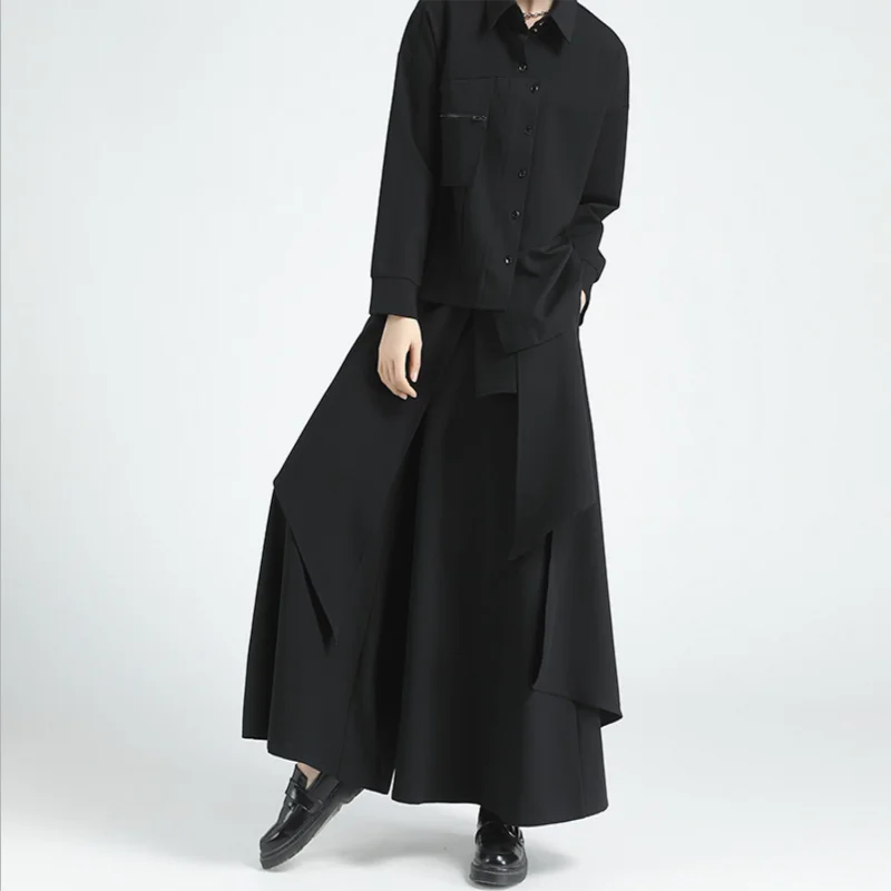 Женская юбка и брюки рыцарская дизайн ощущение нестандартная большие качели