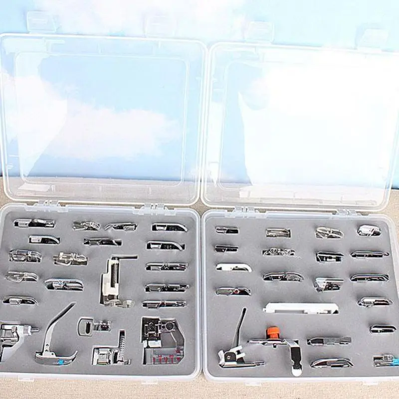 Прижимные лапки для швейных машин 30 пресс аксессуаров Brother Singer Janome канавки