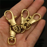4pcs small brass snap hooks classic swivel eye trigger clips clasps for leather craft bag purse strap chain webbing connecting