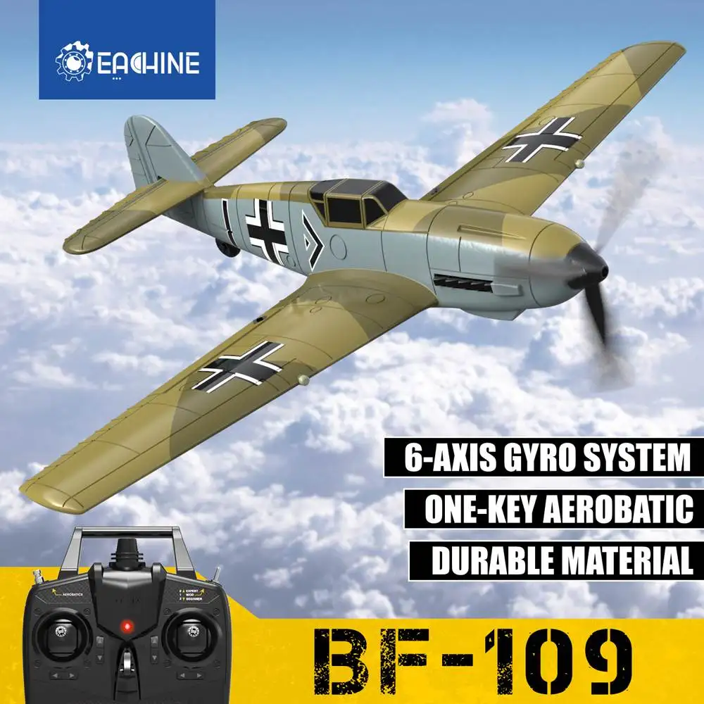 Eachine BF109 RC самолет 2 4 ГГц 4CH 400 мм Wingspan 6-осевой один ключ U-обратный аэробатический