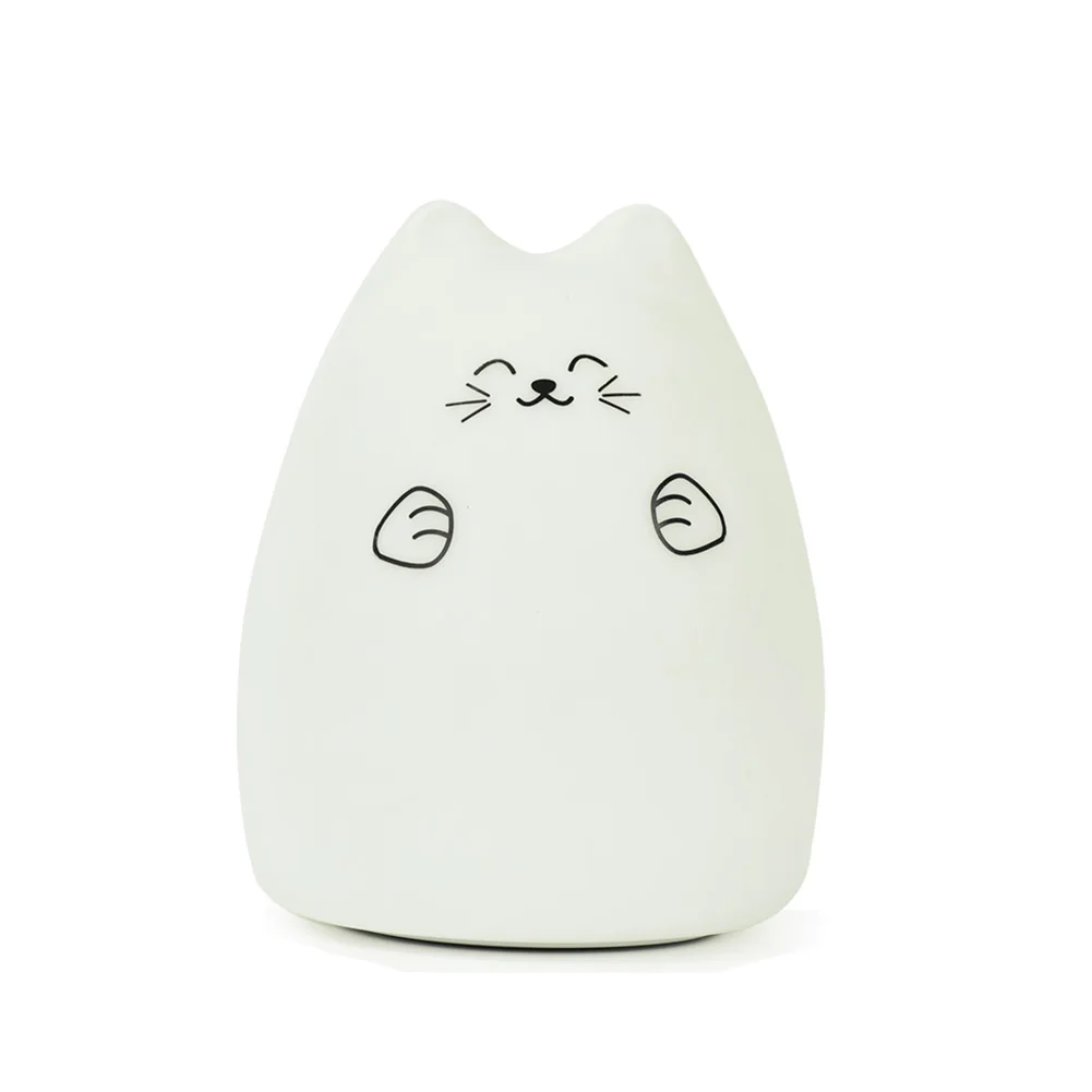 

Светодиодный ночсветильник в форме счастливого кота, 3D лампа с дистанционным управлением, меняющая цвет, перезаряжаемая прикроватная ламп...