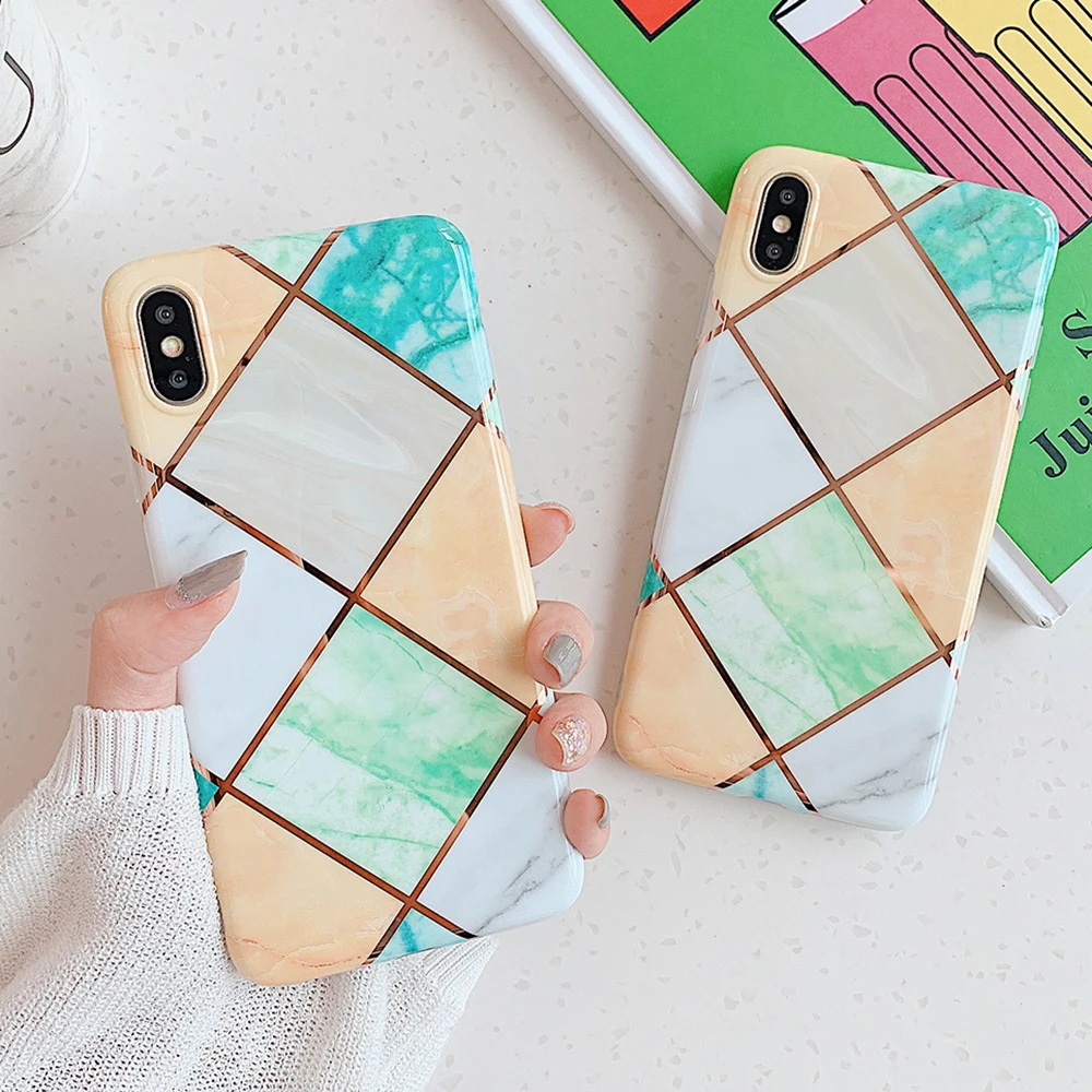 Чехол для телефона Huawei P20 P30 P40 Pro Mate 20 30 Lite с геометрическим мраморным кольцом и