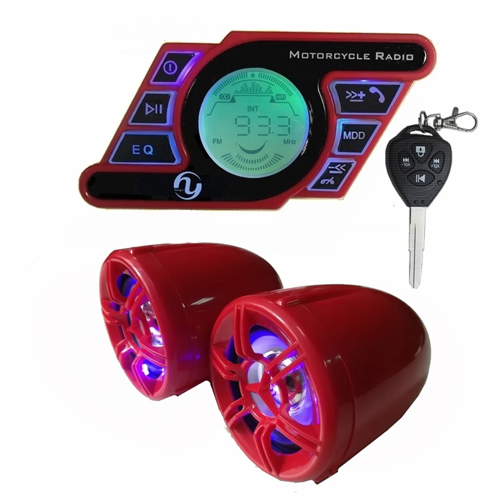 Универсальный Встроенный сигнал тревоги для мотоцикла аудио Bluetooth Вызов громкой