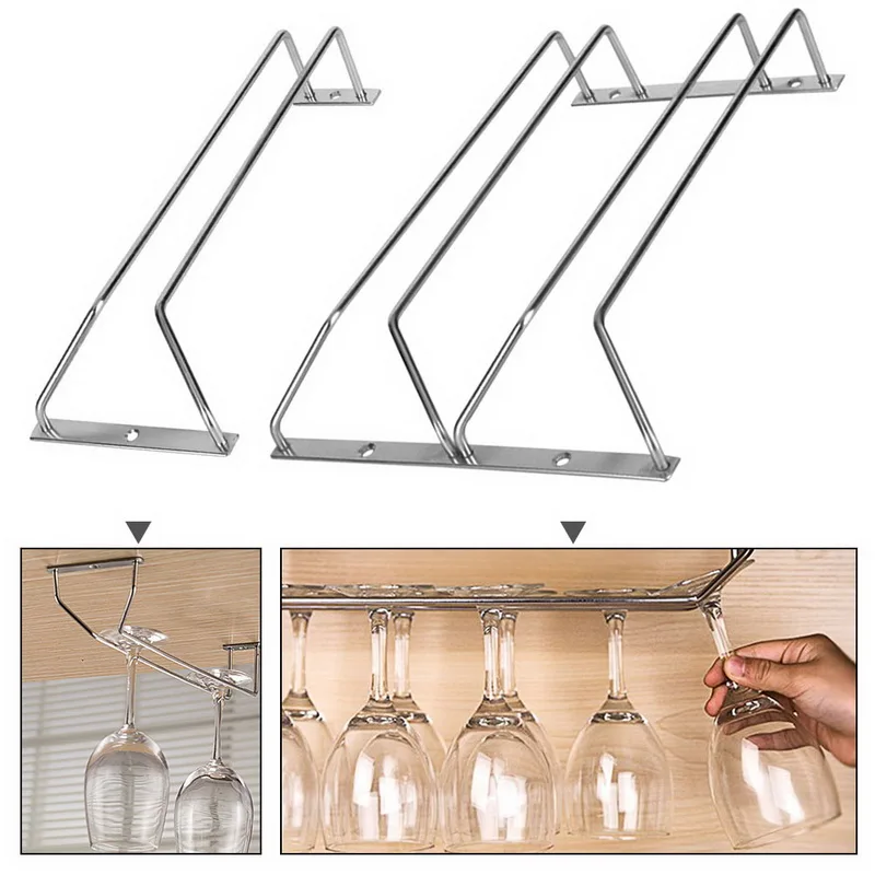 Полезный стеклянный шкаф для вина из нержавеющей стали подвесная вешалка бара