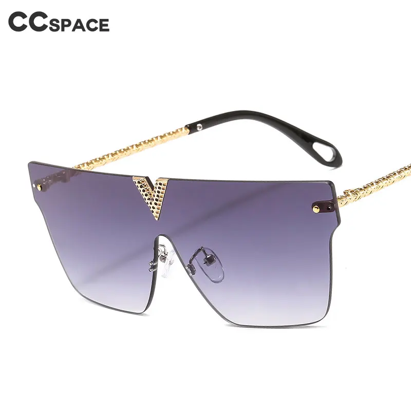 46290 без оправы большие роскошные солнцезащитные очки Квадратные мужские и