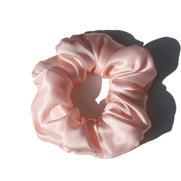 

100% Pure Silk Large Scrunchies Ropes Hair Bands Ties Elastics Ponytail Holders for Women Girls Hair Accessories 19 Momme 3.5CM