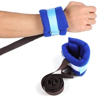 patients limbs restraint strap wrist ankle fixation belt binding band blue average size for home health careblue average size