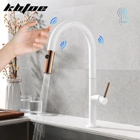 kitchen faucets smart sensor pull out hot and cold water switch mixer tap smart touch spray tap kitchen convenient sink faucets