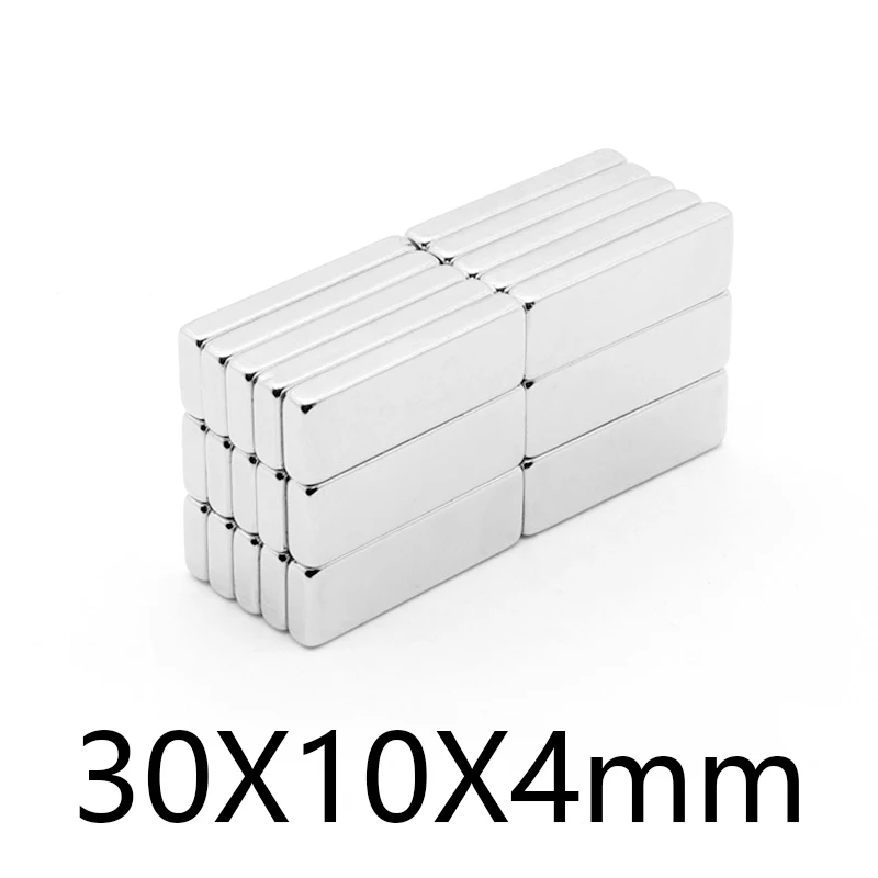 

5-70 PCS 30x10x4mm N35 Super Strong Block Neodymium Magnets NdFeB Rare Earth Magnet 30mm x 10mm x 4 mm sheet magnet 30*10*4mm