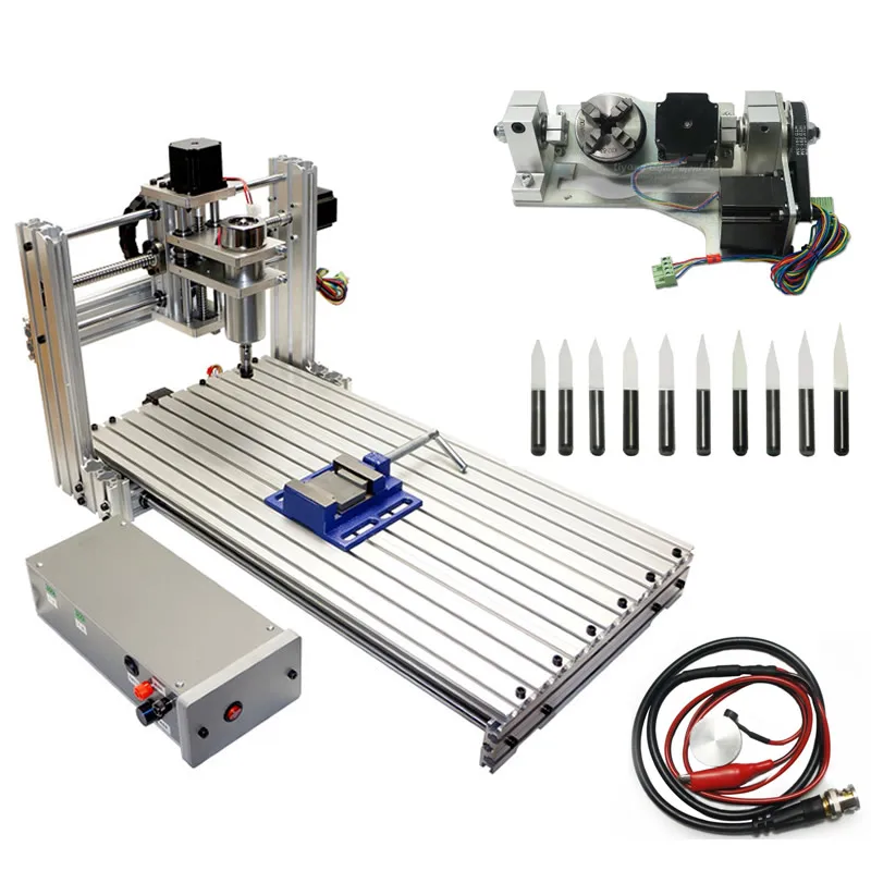 USB CNC 6030 5 осевой фрезерный станок с ЧПУ для резьбы по дереву 4 й Осью|Фрезы дереву| |