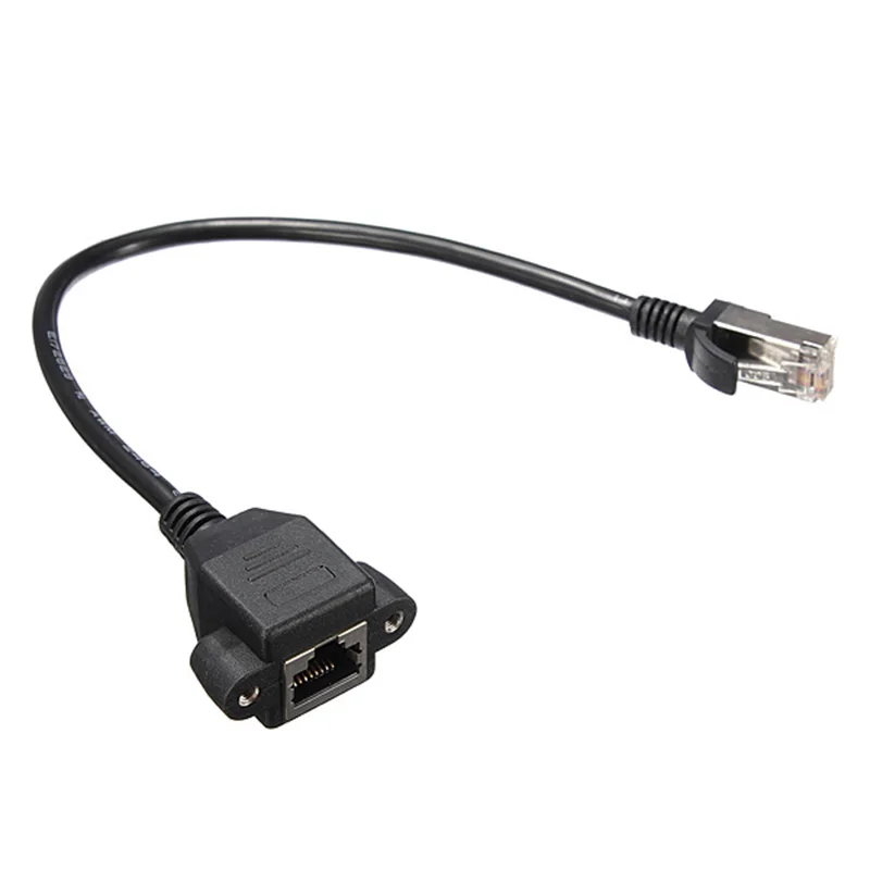 1 м RJ45 штекер к гнезду винт Панель Крепление Ethernet LAN Сетевой удлинитель