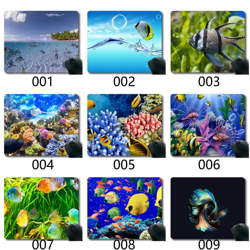 Коврик для мыши противоскользящий коврик на заказ океанская рыбка тема